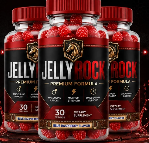 Jelly Rock male performance gummy bottles